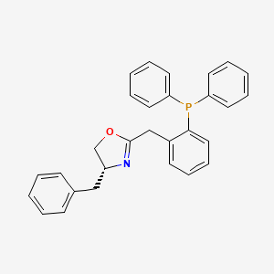 molecular formula C29H26NOP B8252673 (R)-4-Benzyl-2-(2-(diphenylphosphino)benzyl)-4,5-dihydrooxazole 