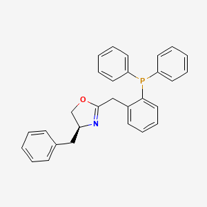 molecular formula C29H26NOP B8252677 (S)-4-Benzyl-2-(2-(diphenylphosphino)benzyl)-4,5-dihydrooxazole 