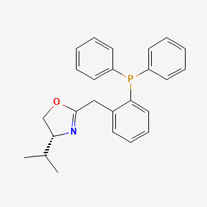 molecular formula C25H26NOP B8252678 (R)-2-(2-(Diphenylphosphino)benzyl)-4-isopropyl-4,5-dihydrooxazole 