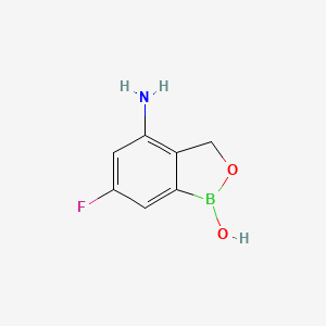 molecular formula C7H7BFNO2 B8252795 4-Amino-6-fluorobenzo[c][1,2]oxaborol-1(3H)-ol 
