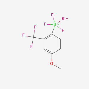 molecular formula C8H6BF6KO B8252810 Potassium trifluoro[4-methoxy-2-(trifluoromethyl)phenyl]boranuide 