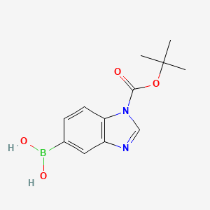 molecular formula C12H15BN2O4 B8252817 (1-(tert-Butoxycarbonyl)-1H-benzo[d]imidazol-5-yl)boronic acid 