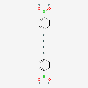 molecular formula C16H12B2O4 B8252843 (Buta-1,3-diyne-1,4-diylbis(4,1-phenylene))diboronic acid 