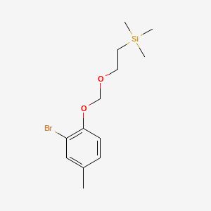 molecular formula C13H21BrO2Si B8252858 (2-((2-Bromo-4-methylphenoxy)methoxy)ethyl)trimethylsilane 