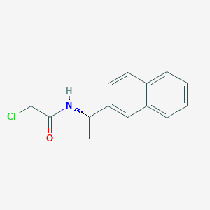 molecular formula C14H14ClNO B8252884 (alphaS)-alpha-Methyl-N-(chloroacetyl)naphthalene-2-methanamine 