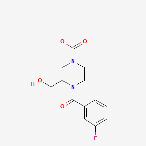 tert-Butyl 4-(3-fluorobenzoyl)-3-(hydroxymethyl)piperazine-1-carboxylate