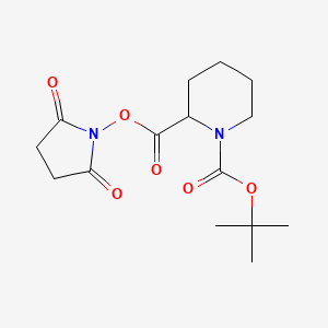 molecular formula C15H22N2O6 B8253033 1-tert-Butyl 2-(2,5-dioxopyrrolidin-1-yl) piperidine-1,2-dicarboxylate 