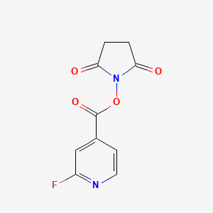 molecular formula C10H7FN2O4 B8253048 2,5-Dioxopyrrolidin-1-yl 2-fluoroisonicotinate 