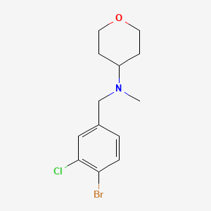 molecular formula C13H17BrClNO B8253049 N-(4-Bromo-3-chlorobenzyl)-N-methyltetrahydro-2H-pyran-4-amine 
