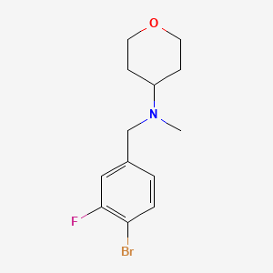 molecular formula C13H17BrFNO B8253052 N-(4-Bromo-3-fluorobenzyl)-N-methyltetrahydro-2H-pyran-4-amine 