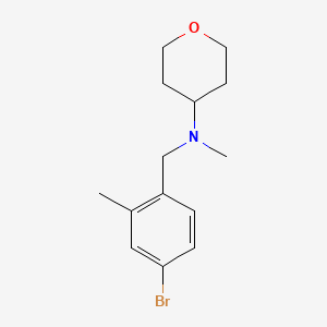 molecular formula C14H20BrNO B8253054 N-(4-Bromo-2-methylbenzyl)-N-methyltetrahydro-2H-pyran-4-amine 