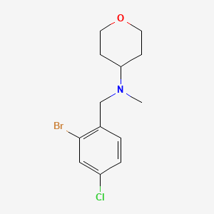 molecular formula C13H17BrClNO B8253068 N-(2-Bromo-4-chlorobenzyl)-N-methyltetrahydro-2H-pyran-4-amine 
