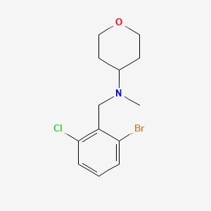 molecular formula C13H17BrClNO B8253082 N-(2-Bromo-6-chlorobenzyl)-N-methyltetrahydro-2H-pyran-4-amine 