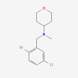 molecular formula C13H17BrClNO B8253108 N-(2-Bromo-5-chlorobenzyl)-N-methyltetrahydro-2H-pyran-4-amine 