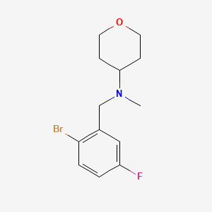 molecular formula C13H17BrFNO B8253109 N-(2-Bromo-5-fluorobenzyl)-N-methyltetrahydro-2H-pyran-4-amine 