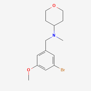 molecular formula C14H20BrNO2 B8253113 N-(3-Bromo-5-methoxybenzyl)-N-methyltetrahydro-2H-pyran-4-amine 