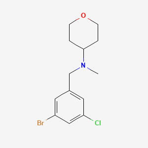 molecular formula C13H17BrClNO B8253120 N-(3-Bromo-5-chlorobenzyl)-N-methyltetrahydro-2H-pyran-4-amine 