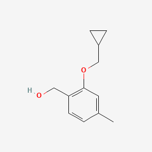 molecular formula C12H16O2 B8253124 (2-(Cyclopropylmethoxy)-4-methylphenyl)methanol 
