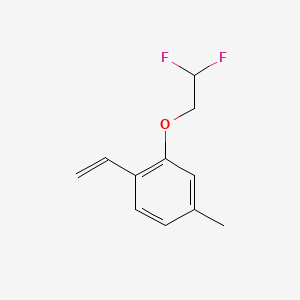 molecular formula C11H12F2O B8253135 2-(2,2-Difluoroethoxy)-4-methyl-1-vinylbenzene 