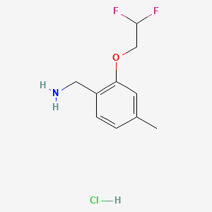 molecular formula C10H14ClF2NO B8253147 (2-(2,2-Difluoroethoxy)-4-methylphenyl)methanamine hydrochloride 