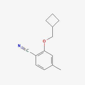 molecular formula C13H15NO B8253189 2-(Cyclobutylmethoxy)-4-methylbenzonitrile 