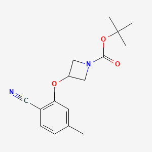 molecular formula C16H20N2O3 B8253205 tert-Butyl 3-(2-cyano-5-methylphenoxy)azetidine-1-carboxylate 