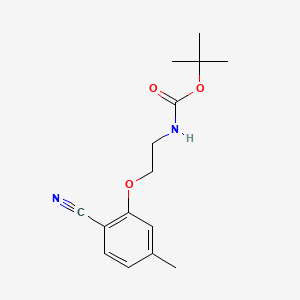 molecular formula C15H20N2O3 B8253210 tert-Butyl (2-(2-cyano-5-methylphenoxy)ethyl)carbamate 