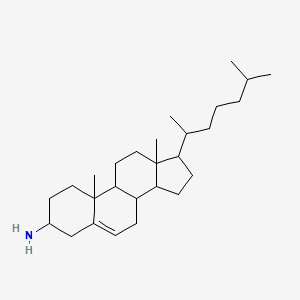 molecular formula C27H47N B8253223 (3S,8S,9S,10R,13R,14S,17R)-10,13-Dimethyl-17-[(R)-6-methyl-2-heptyl]-2,3,4,7,8,9,10,11,12,13,14,15,16,17-tetradecahydro-1H-cyclopenta[a]phenanthren-3-amine 