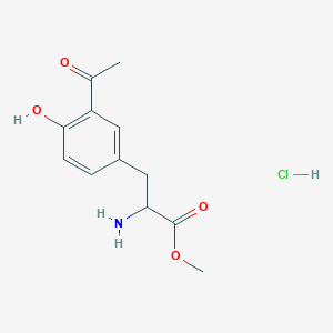 molecular formula C12H16ClNO4 B8253226 (S)-3-(3-Acetyl-4-hydroxy-phenyl)-2-amino-propionic acid methyl ester 