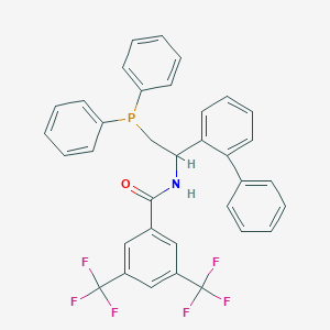 molecular formula C35H26F6NOP B8253252 (S)-N-[1-(2-Biphenylyl)-2-(diphenylphosphino)ethyl]-3,5-bis(trifluoromethyl)benzamide 