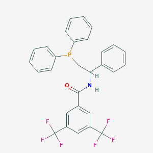 molecular formula C29H22F6NOP B8253259 (S)-N-[2-(Diphenylphosphino)-1-phenylethyl]-3,5-bis(trifluoromethyl)benzamide 