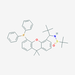 molecular formula C36H42NO2PS B8253277 (R)-N-((R)-1-(5-(Diphenylphosphanyl)-9,9-dimethyl-9H-xanthen-4-yl)-2,2-dimethylpropyl)-2-methylprop 