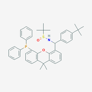 molecular formula C42H46NO2PS B8253278 (R)-N-[(S)-[4-(tert-butyl)phenyl][5-(diphenylphosphino)-9,9-dimethyl-9H-xanthen-4-yl]methyl]-2-methylpropane-2-sulfinamide 