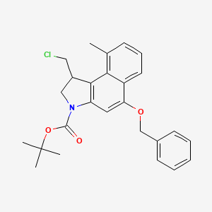 molecular formula C26H28ClNO3 B8253286 (S)-3-Boc-5-(benzyloxy)-1-(chloromethyl)-9-methyl-2,3-dihydro-1H-benzo[e]indole 