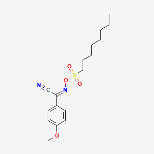 molecular formula C17H24N2O4S B8253307 4-Methoxy-alpha-[[(octylsulfonyl)oxy]imino]benzeneacetonitrile 