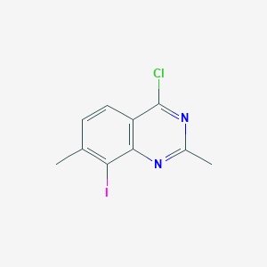 molecular formula C10H8ClIN2 B8253313 4-Chloro-8-iodo-2,7-dimethylquinazoline 