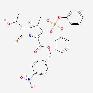 molecular formula C29H27N2O10P B8253357 4-Methyl-7-oxo-1-azabicyclo[3.2.0]hept-2-ene-2-carboxylate 