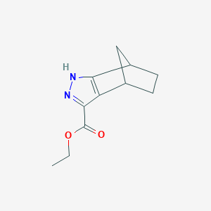 molecular formula C11H14N2O2 B8253372 ethyl 4,5,6,7-tetrahydro-1H-4,7-methanoindazole-3-carboxylate 