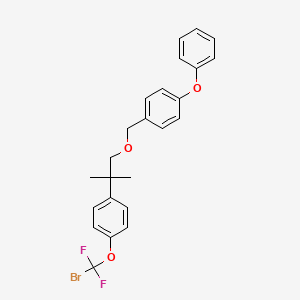 molecular formula C24H23BrF2O3 B8253376 1-[Bromo(difluoro)methoxy]-4-[2-methyl-1-[(4-phenoxyphenyl)methoxy]propan-2-yl]benzene 