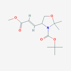 molecular formula C14H23NO5 B8253384 Methyl(S,Z)-3-(3-Boc-2,2-dimethyloxazolidin-4-yl)acrylate 