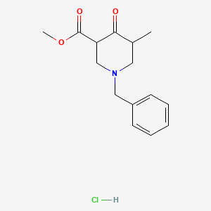 molecular formula C15H20ClNO3 B8253440 3-METHYL-5-METHOXYCARBONYL-1-BENZYL-4-PIPERIDONE hydrochloride 