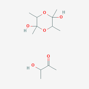 molecular formula C12H24O6 B8253453 3-Hydroxybutan-2-one;2,3,5,6-tetramethyl-1,4-dioxane-2,5-diol 
