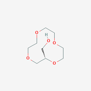 molecular formula C9H18O5 B8253519 [(2S)-1,4,7,10-tetraoxacyclododec-2-yl]methanol 