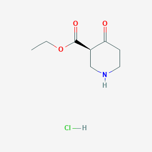 ethyl (3R)-4-oxopiperidine-3-carboxylate;hydrochloride