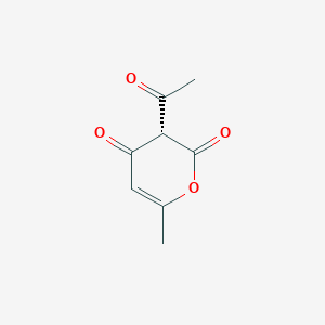 molecular formula C8H8O4 B8253636 (3S)-3-acetyl-6-methylpyran-2,4-dione 
