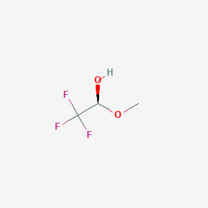 molecular formula C3H5F3O2 B8253638 (1S)-2,2,2-trifluoro-1-methoxyethanol 