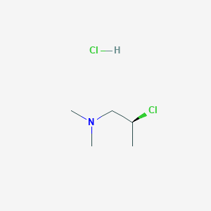 molecular formula C5H13Cl2N B8253729 2-Chloro-1-dimethylaminopropane hydrochloride 