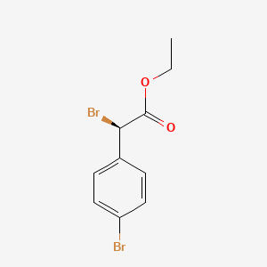molecular formula C10H10Br2O2 B8253927 ethyl (2R)-2-bromo-2-(4-bromophenyl)acetate 