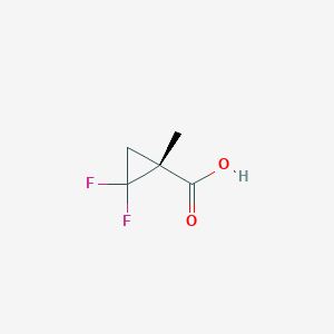 molecular formula C5H6F2O2 B8253972 (1R)-2,2-difluoro-1-methylcyclopropane-1-carboxylic acid 