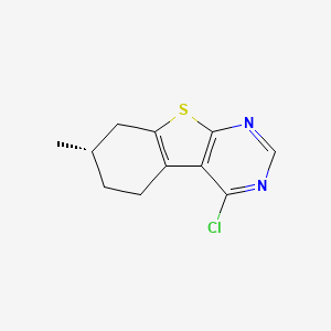 molecular formula C11H11ClN2S B8253983 (7S)-4-chloro-7-methyl-5,6,7,8-tetrahydro-[1]benzothiolo[2,3-d]pyrimidine 
